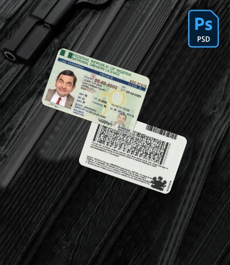 Nigeria driving license PSD